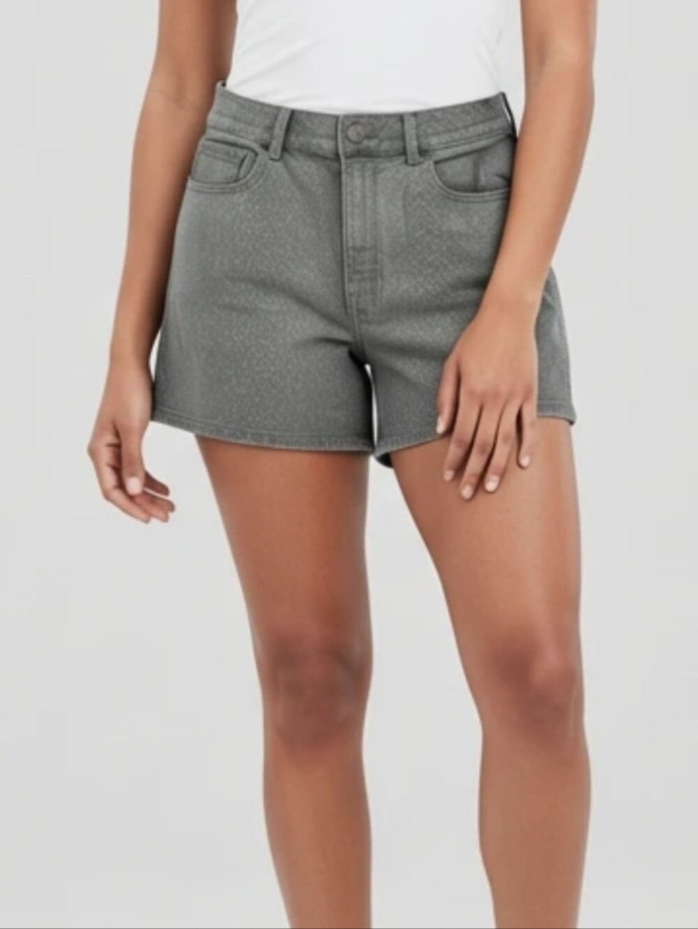 Express Super High Rise Shortie Grey‎ Snakeskin Animal Print Shorts Size 10 New